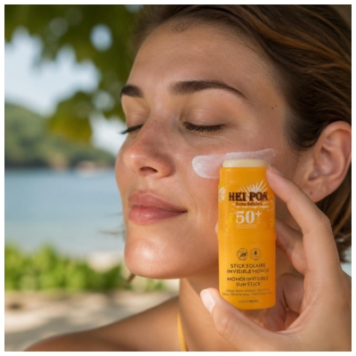 Hei Poa Sončni Palček za Obraz in Občutljiva Področja SPF50+ 15 g