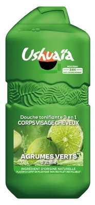 Ushuaïa Belebendes 3-in-1 Duschgel für Körper, Gesicht und Haar Grüne Zitrusfrüchte 280 ml