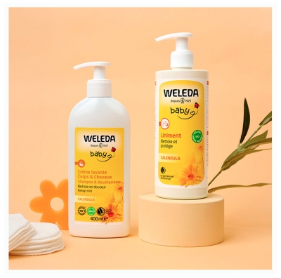 Weleda Baby Loțiune cu Gălbenele Set de 2 x 400 ml
