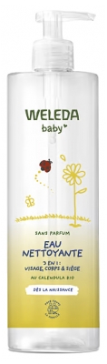 Weleda Baby Água de Limpeza Calêndula 3 em 1 Sem Perfume 400 ml