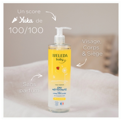 Weleda Baby Eau Nettoyante au Calendula 3en1 Sans Parfum 400 ml