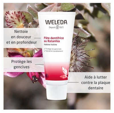 Weleda Pâte Dentifrice au Ratanhia 75 ml