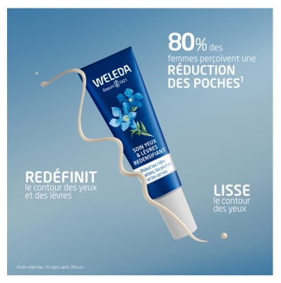 Weleda Soin Yeux & Lèvres Redensifiant Gentiane Bleue et Edelweiss 10 ml