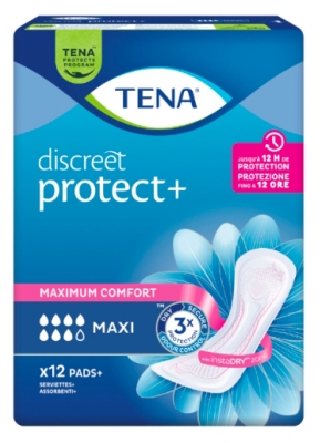 Tena Discreet Protect+ Maxi 12 Compresas Absorbentes