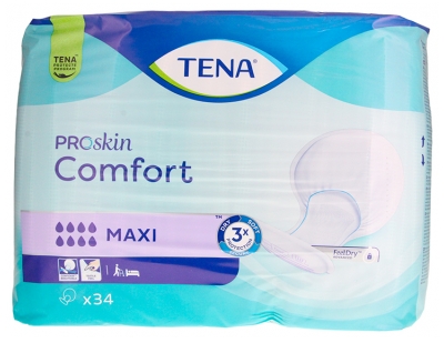 Tena ProSkin Comfort Maxi 34 Protections Anatomiques
