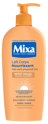 Mixa Voedende Bodylotion met Zongekust Effect Lichte Huid 250 ml