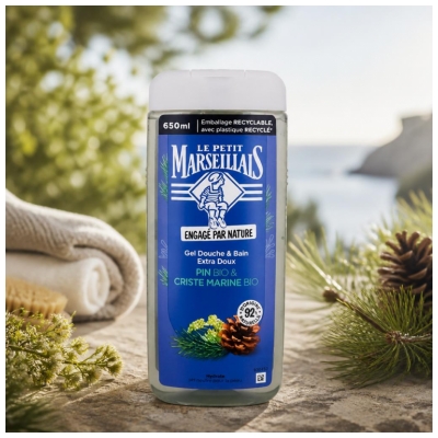 Le Petit Marseillais Extra Gentle Shower & Bath Gel Organic Pine & Organic Rock Samphire 650 ml
