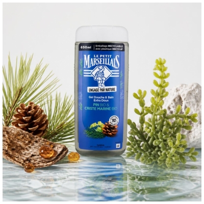 Le Petit Marseillais Extra Gentle Shower & Bath Gel Organic Pine & Organic Rock Samphire 650 ml