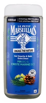 Le Petit Marseillais Extra Gentle Shower & Bath Gel Organic Pine & Organic Sea Fennel 650 ml