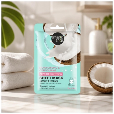 Organic Shop Peptide Perfection Mască din Material Textil Hidratantă & Sculptantă