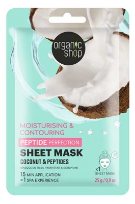 Organic Shop Peptide Perfection Masque en Tissu Hydratant & Sculptant