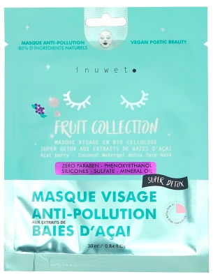 Inuwet Fruit Collection Anti-Pollution Gesichtsmaske Açaí-Beere 30 ml