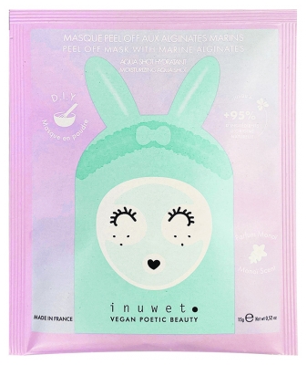 Inuwet Aqua Shot Hydratant Masque Pell Off aux Alginates Marins 15 g
