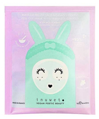 Inuwet Aqua Shot Hydratant Masque Pell Off aux Alginates Marins 15 g
