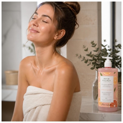 Trésor Botanique Gel Douche Crémeux Jardin d'Agrumes 1 L
