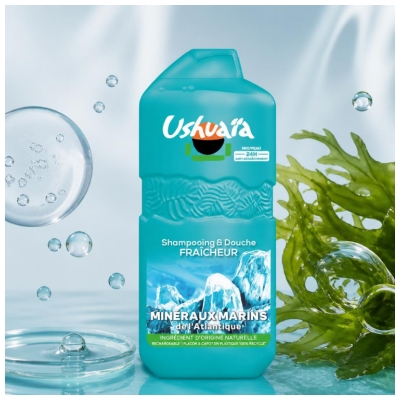 Ushuaïa Szampon i żel pod prysznic Świeżość Morskich Minerałów 490 ml