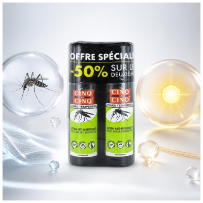 Cinco de Cada Cinco Lociones Para la Zona Templada Repelente de Mosquitos Lote de 2 x 100ml