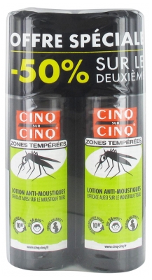 Cinq sur Cinq Temperate Areas Anti-Mosquitoes Lotion Batch of 2 x 100ml