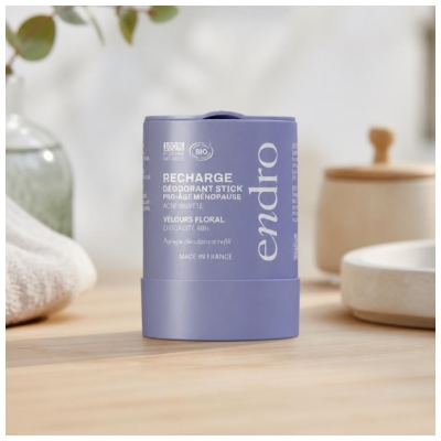 Endro Desodorante em Stick 48 H Pro-Age Menopausa Veludo Floral Recarga Bio 50 g