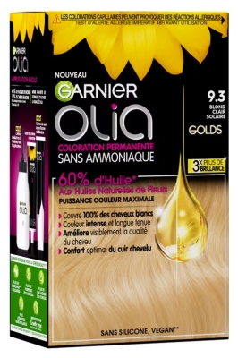 Garnier Olia be amoniako ilgalaikiai plaukų dažai 120 g - Spalva: 9.3 Blondin? Claire Solaire