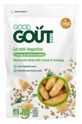 Good Goût Juustoiset Minipatongit Ripauksella Rosmariinia 10 kuukaudesta alkaen Bio 70 g (parasta ennen 15/09/2026)