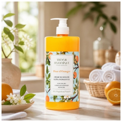 Trésor Botanique Ultra Moisturizing Shower Cream Orange Blossom 1 L