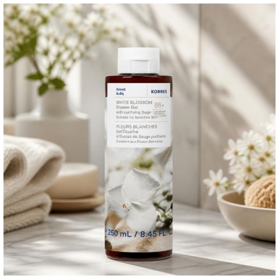 Korres Gel de duș cu flori albe 250 ml
