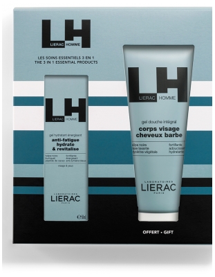 Lierac Homme Energigivande Fuktgel 50 ml + Integral Duschgel 200 ml Gratis