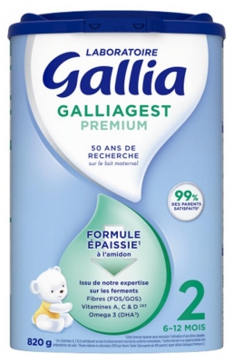 Gallia Galliagest Premium 2. alder 6-12 Måneder 820 g (bedst før 22/09/2026)