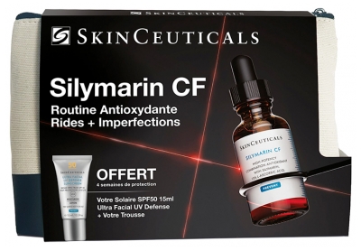 SkinCeuticals Silymarin CF 30 ml + Protect Ultra Facial UV Defense Solcreme SPF50 15 ml Gratis