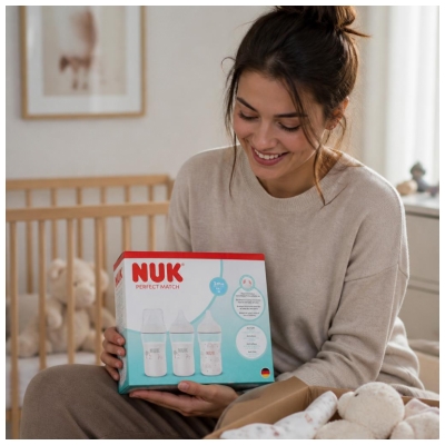 Set NUK Perfect Match 3 Biberoane 260 ml 3 Luni +