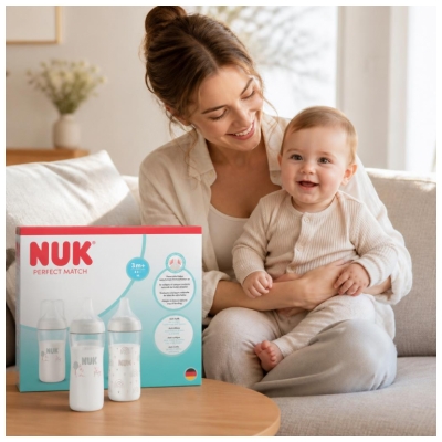 Set NUK Perfect Match 3 Biberoane 260 ml 3 Luni +