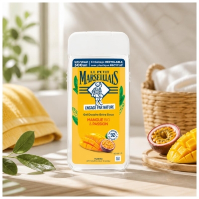 Le Petit Marseillais Ekstra Nežen Gel za Prhanje Mango Bio & Pasijonka 250 ml