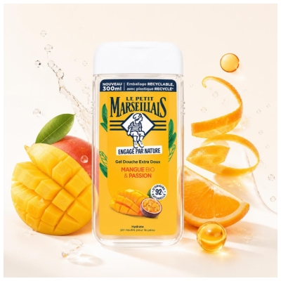 Le Petit Marseillais Ekstra Nežen Gel za Prhanje Mango Bio & Pasijonka 250 ml