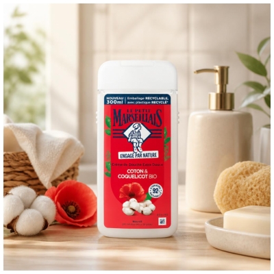 Le Petit Marseillais Ekstra Mild Bomuld & Valmue Creme Brusegel 250 ml