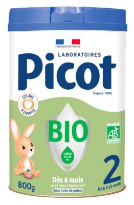 Picot Lait de Suite 2 6 à 12 Mois Bio 800 g (à consommer de préférence avant le 23/09/2026)