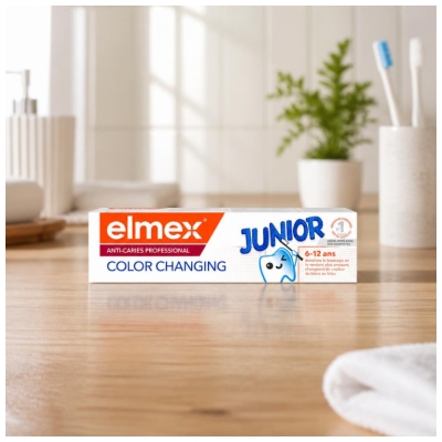 Elmex Junior Professional Farbwechselnde Kariesschutz Zahnpasta 75 ml