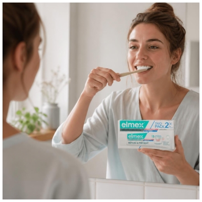 Elmex Sensitive Professional Repair & Prevent + Gum Care + Whitening Pack of 2 x 75 ml