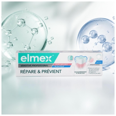 Elmex Sensitive Professional Repara & Previne + Cuidado das Gengivas + Branqueador 75 ml