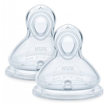 NUK First Choice 2 dudi Flow Control z odprtino za 6 mesecev in več
