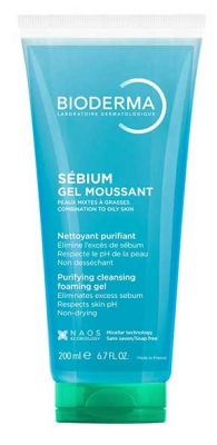 Bioderma Sébium Valomasis putojantis gelis 200 ml