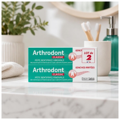 Arthrodont Classic Ikenille Tarkoitettu Hammastahna Pakkaus 2 x 75 ml