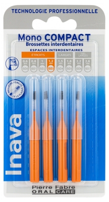 Inava Mono Compact 4 Escovas Interdentais - Tamanho: ISO3 1,2 mm