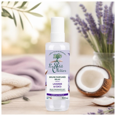 Le Petit Olivier Afslappende Duftmist Lavendel & Kokos 100 ml