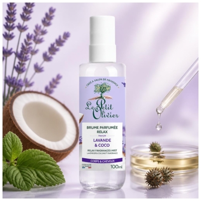 Le Petit Olivier Afslappende Duftmist Lavendel & Kokos 100 ml