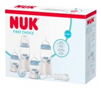 NUK First Choice Anti-Colic Set 0-6 Months and up - Model: Whale