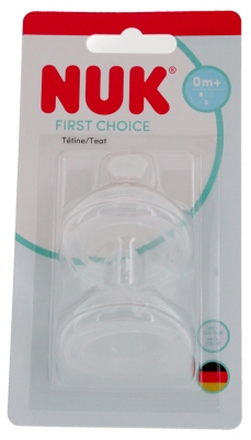 NUK First Choice 2 antikolikové savičky, velikost otvoru S, od 0 měsíců