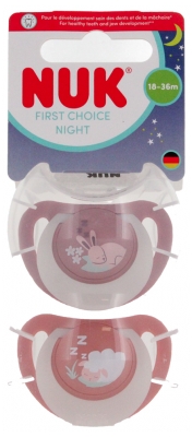 Chupetas de Silicone NUK First Choice Noite 18-36 Meses