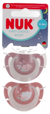 Chupetas de Silicone 0-6 Meses NUK First Choice Night