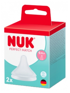 NUK Perfect Match 2 antikolikové savičky s otvorem Flow Control od 6 měsíců